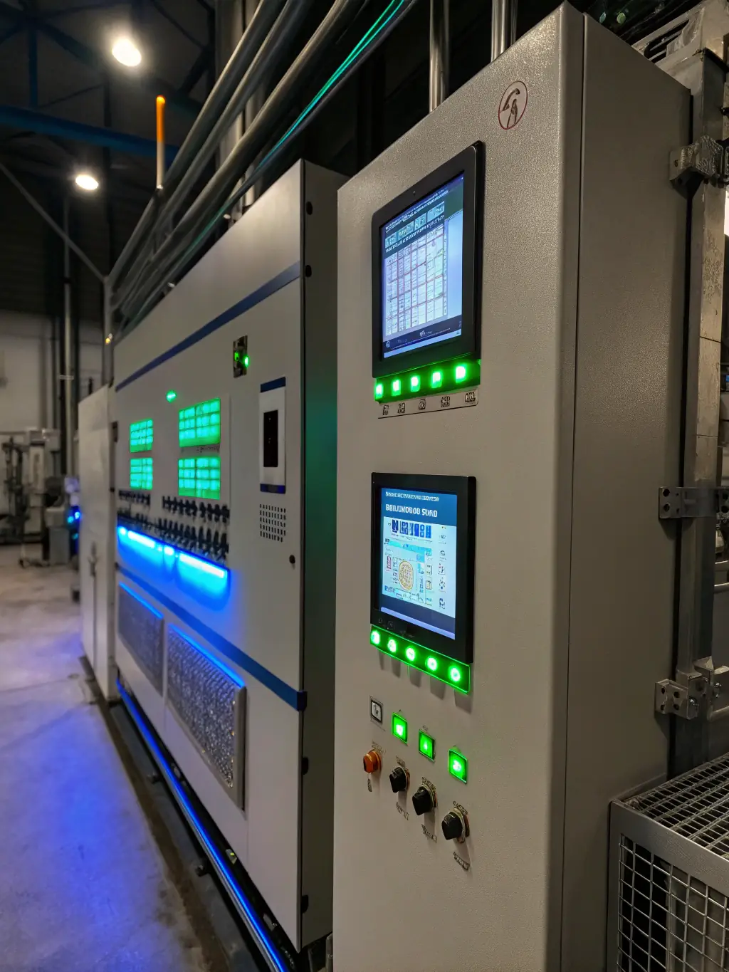 An integrated control system managing power distribution, representing Celintech's comprehensive power and energy solutions.