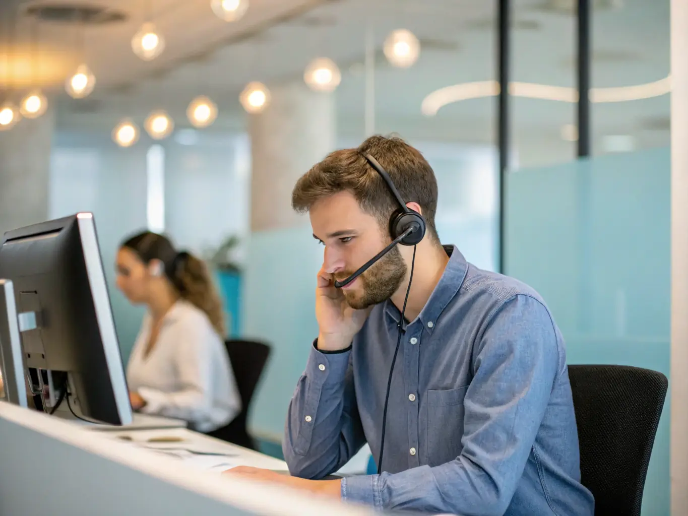 A CELINTECH support team member providing remote technical assistance to a client, illustrating the ongoing support and troubleshooting services offered.